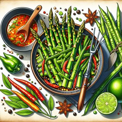 Image of Spicy Asparagus or Green Beans