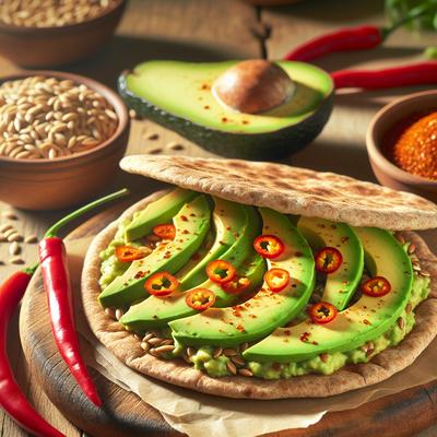 Image of Spicy Avocado Pita South Beach Diet