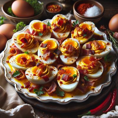 Image of Spicy Bacon Devilled Eggs