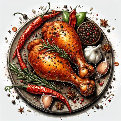 Image of Spicy Baked Chicken Leg Quarters