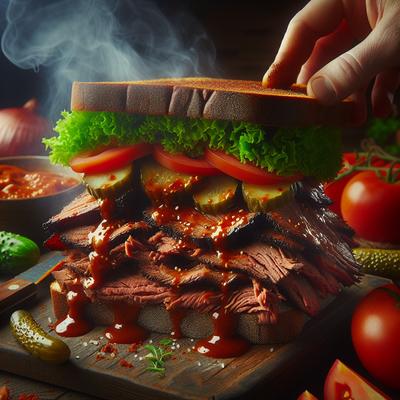 Image of Spicy Barbecued Roast Beef Sandwiches