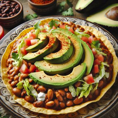 Image of Spicy Bean and Avocado Tostadas