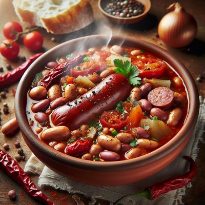 Image of Spicy Bean Stew with Sausages