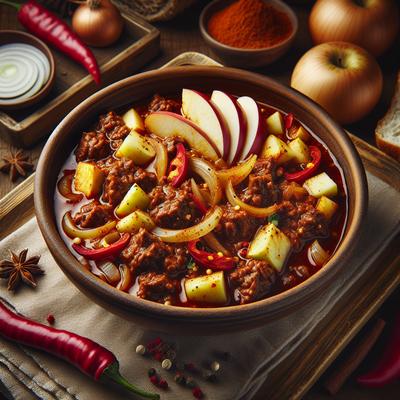 Image of Spicy Beef Chili with Apples