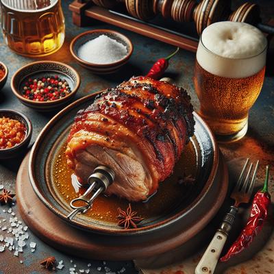 Image of Spicy Beer Brined Rotisserie Pork Loin