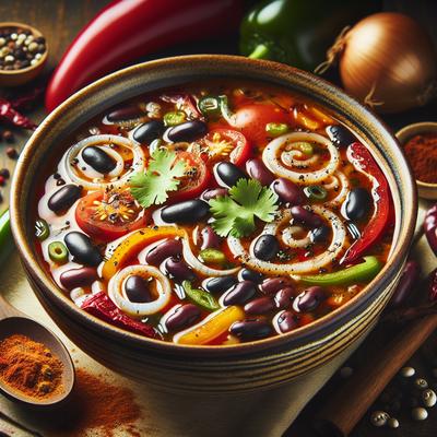 Image of Spicy Black and Red Bean Soup