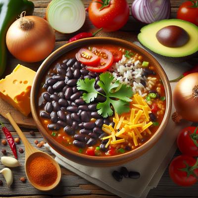 Image of Spicy Black Bean and Rice Soup