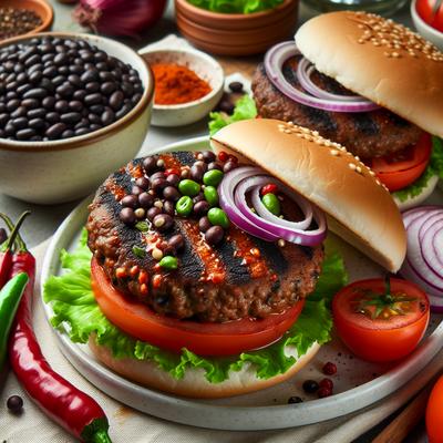 Image of Spicy Black Bean Burgers