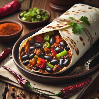 Image of Spicy Black Bean Burritos