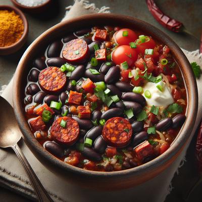 Image of Spicy Black Bean Chorizo Chili