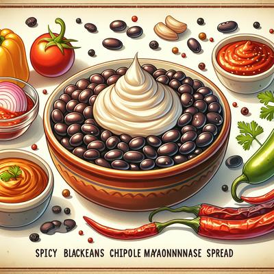 Image of Spicy Black Beans with Chipotle Mayonnaise Spread