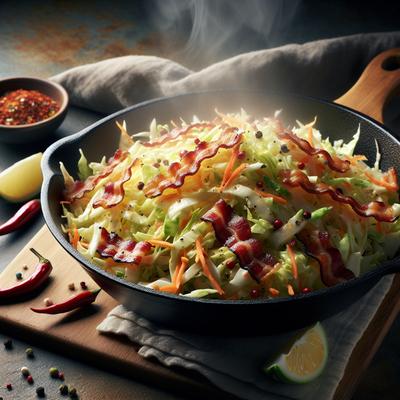 Image of Spicy Cajun Bacon Cabbage Slaw Skillet
