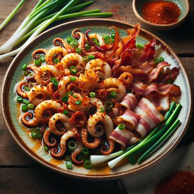 Image of Spicy Calamari with Bacon and Scallions