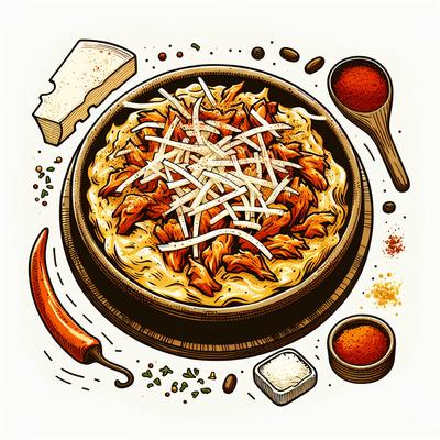 Image of Spicy Cheese and Chicken Dip