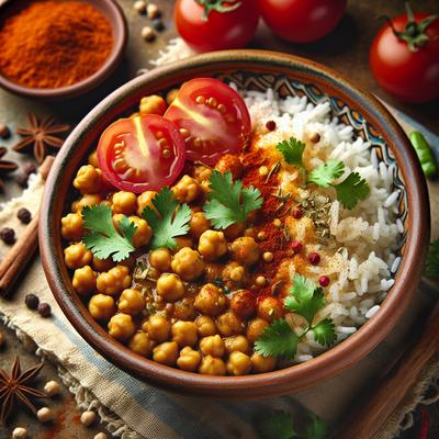 Image of Spicy Chick Peas and Rice