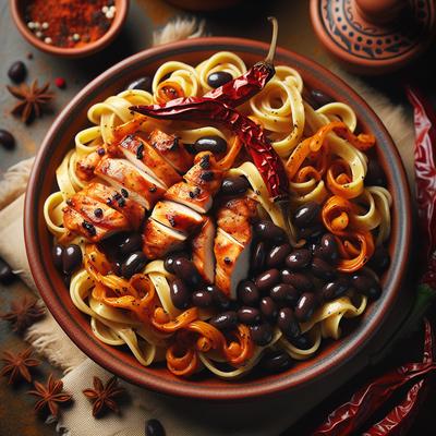 Image of Spicy Chicken and Black Bean Pasta