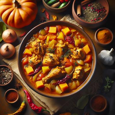 Image of Spicy Chicken and Pumpkin Stew