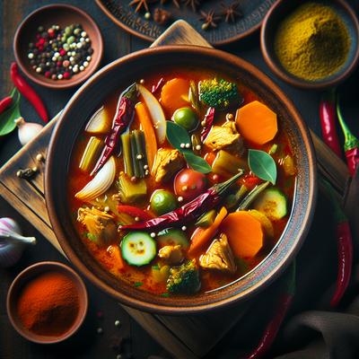 Image of Spicy Chicken and Veg Soup