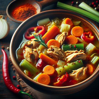 Image of Spicy Chicken and Vegetable Soup Chorba Slow Cooker