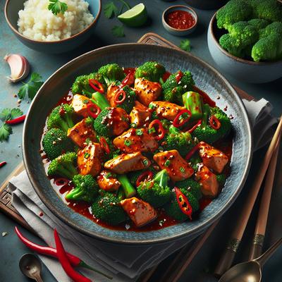 Image of Spicy Chicken Broccoli in Chili Garlic Sauce Low Carb
