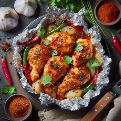 Image of Spicy Chicken in Foil