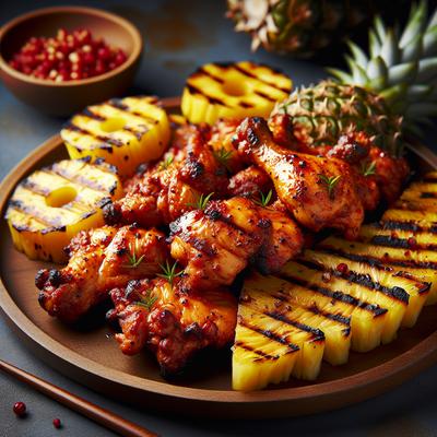 Image of Spicy Chicken with Grilled Pineapple
