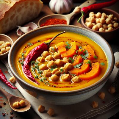 Image of Spicy Chickpea and Butternut Squash Soup