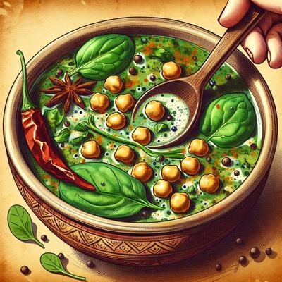 Image of Spicy Chickpea and Spinach Soup