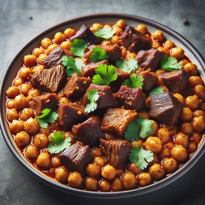 Image of Spicy Chickpeas W Beef and Cilantro