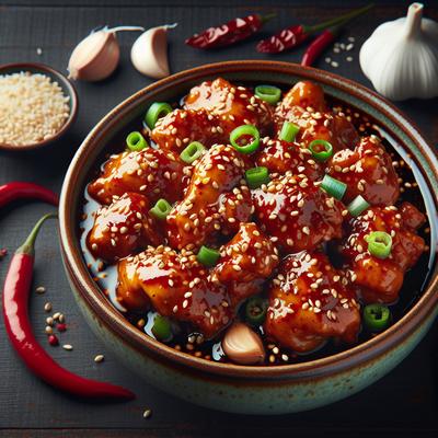 Image of Spicy Chinese Sesame Garlic Chicken