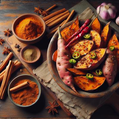 Image of Spicy Chipotle Cinnamon Roasted Sweet Potatoes
