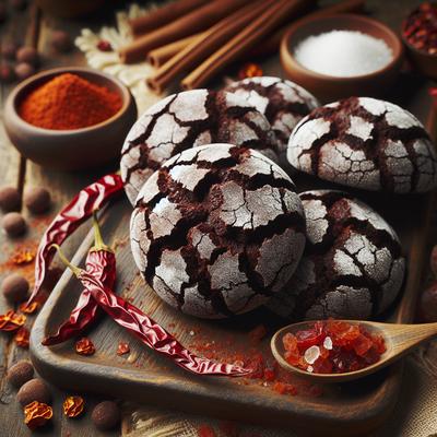 Image of Spicy Chocolate Crackled Cookies