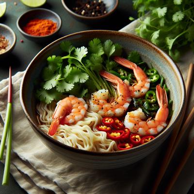 Image of Spicy Cilantro and Shrimp Noodle Bowl