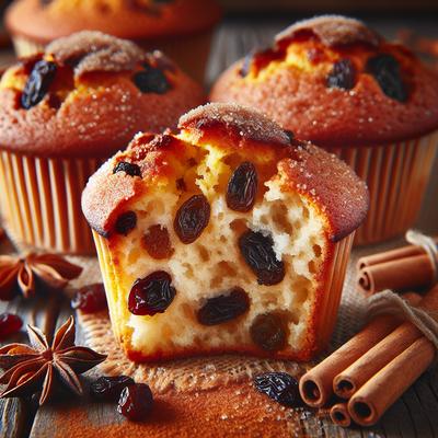 Image of Spicy Cinnamon Raisin Muffins