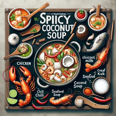 Image of Spicy Coconut Chicken or Seafood Soup