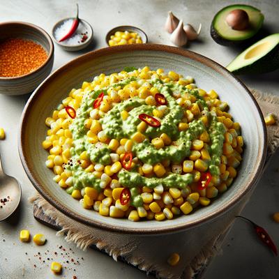 Image of Spicy Corn Salad with Avocado Dressing