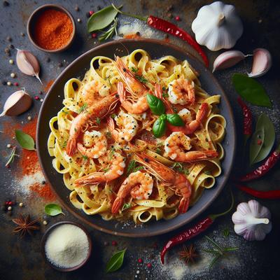 Image of Spicy Creamy Pasta with Shrimp