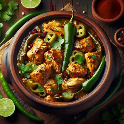 Image of Spicy Crock Pot Chicken Chile Verde Low Fat