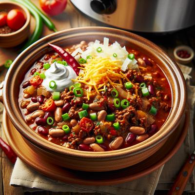 Image of Spicy Crock Pot Pinto Bean Chili