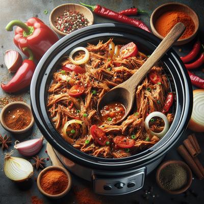 Image of Spicy Crock Pot Pulled Pork