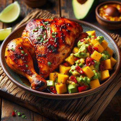 Image of Spicy Cuban Mojo Chicken with Mango Avocado Salsa