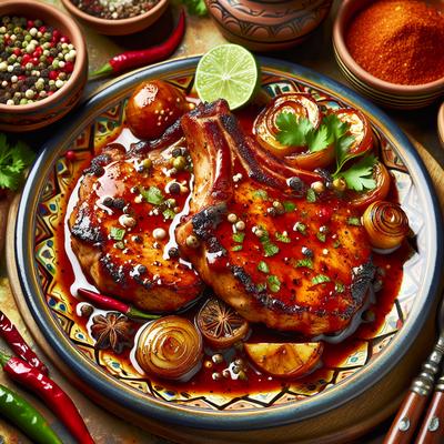 Image of Spicy Cuban Pork Chops Maya Style