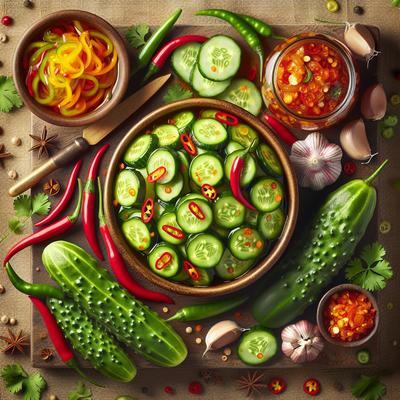 Image of Spicy Cucumber Pickles Acar Timun