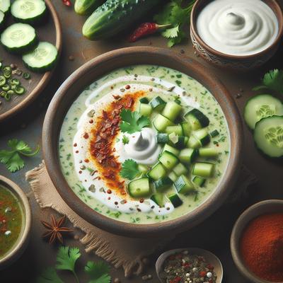 Image of Spicy Cucumber Soup with Yogurt by Sy