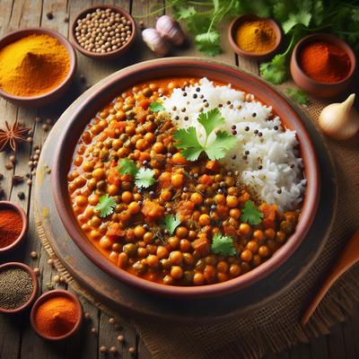 Image of Spicy Curried Lentils and Rice