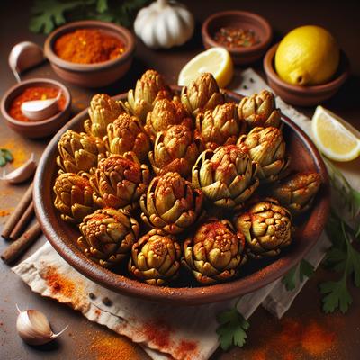 Image of Spicy Deep Fried Baby Artichokes