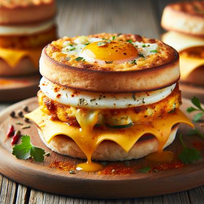 Image of Spicy Egg Muffin Sandwiches