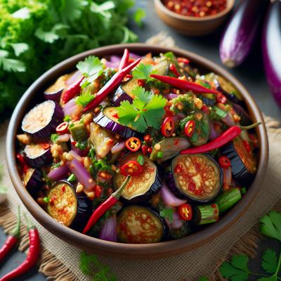Image of Spicy Eggplant Aubergine Salad