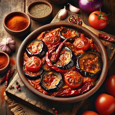 Image of Spicy Eggplant with Tomatoes