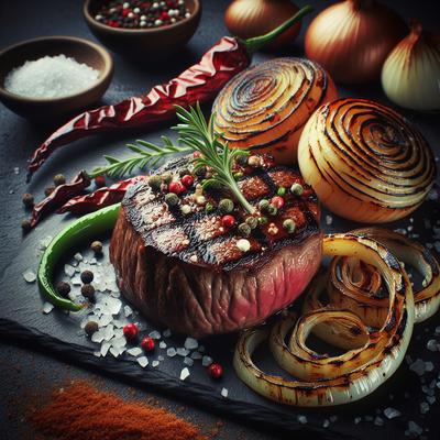 Image of Spicy Filet Mignon with Grilled Sweet Onion
